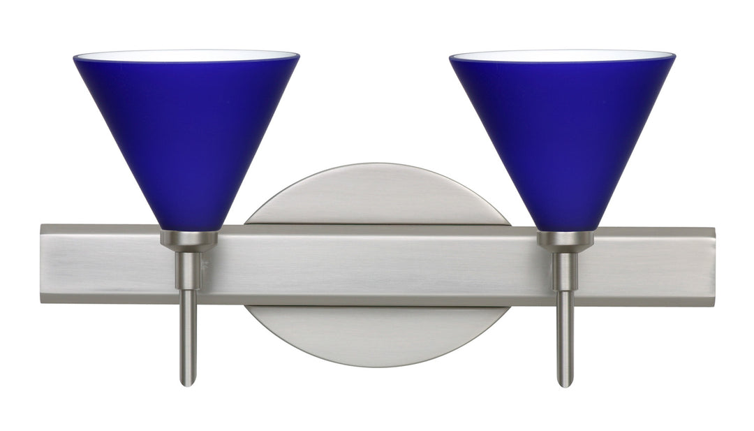 Besa Kani 2SW-5121CM-SN Bath Vanity Light 15 in. wide - Satin Nickel