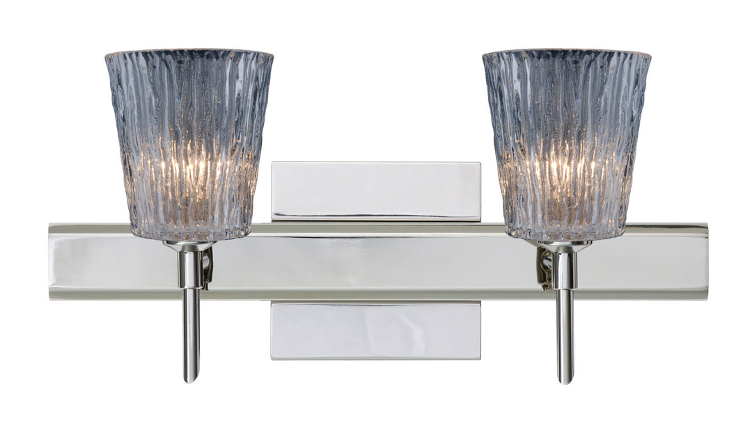 Besa Nico 2SW-512500-CR-SQ Bath Vanity Light 15 in. wide - Chrome