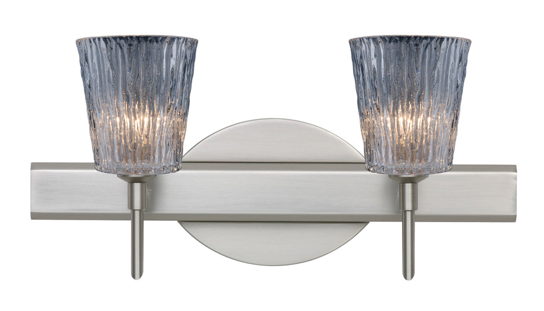 Besa Nico 2SW-512500-SN Bath Vanity Light 15 in. wide - Satin Nickel