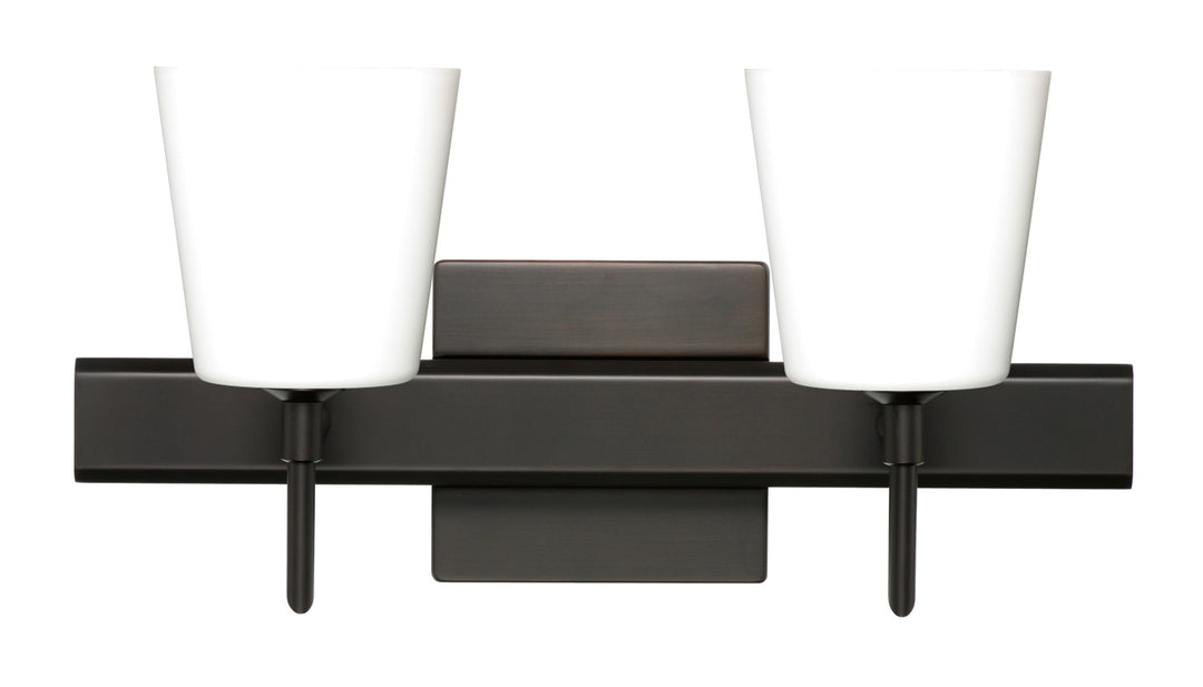 Besa Canto 2SW-513107-BR-SQ Bath Vanity Light 15 in. wide - Bronze