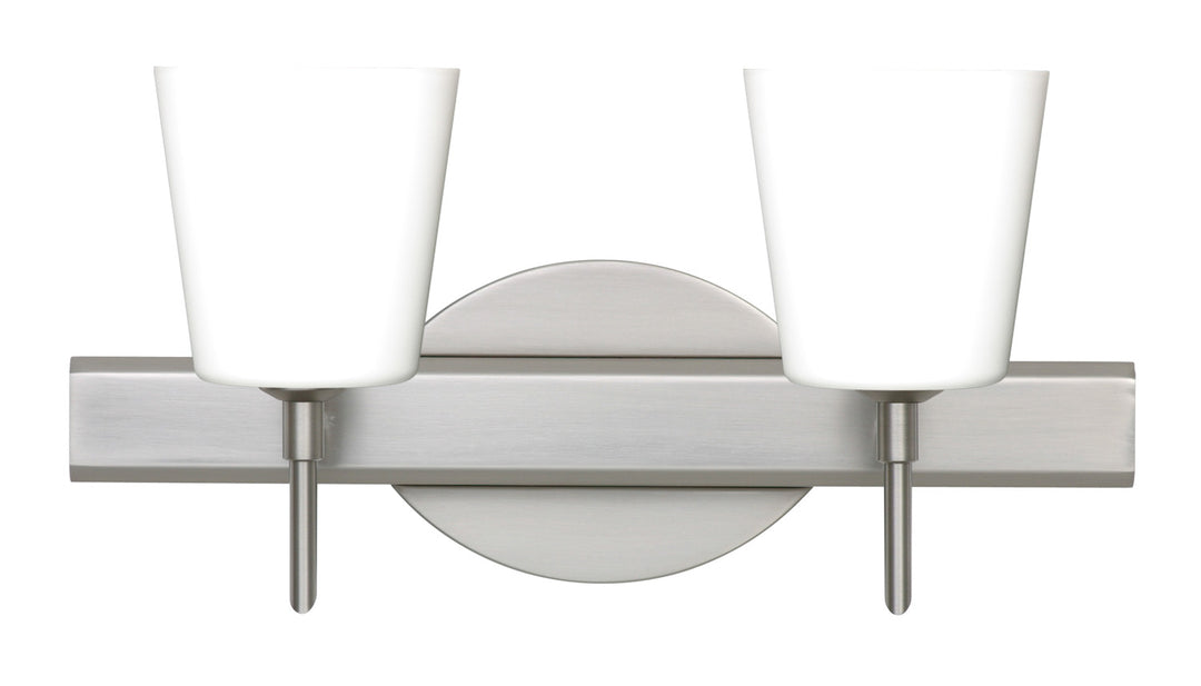 Besa Canto 2SW-513107-SN Bath Vanity Light 15 in. wide - Satin Nickel