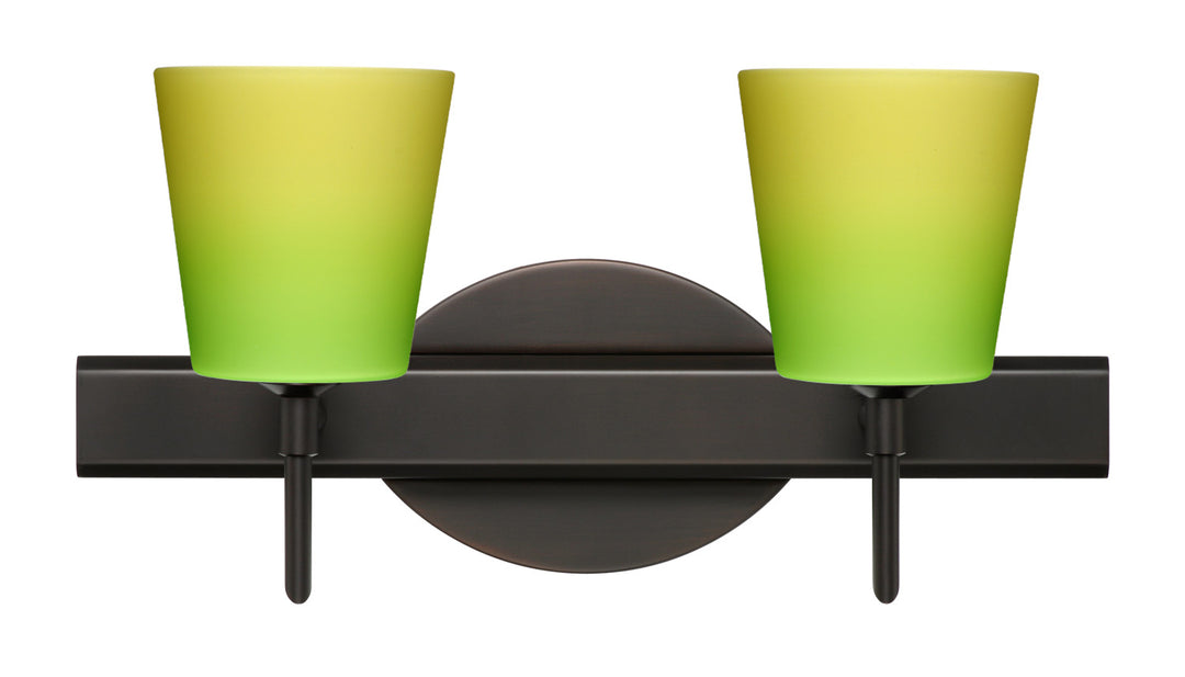 Besa Canto 2SW-5131GY-BR Bath Vanity Light 15 in. wide - Bronze