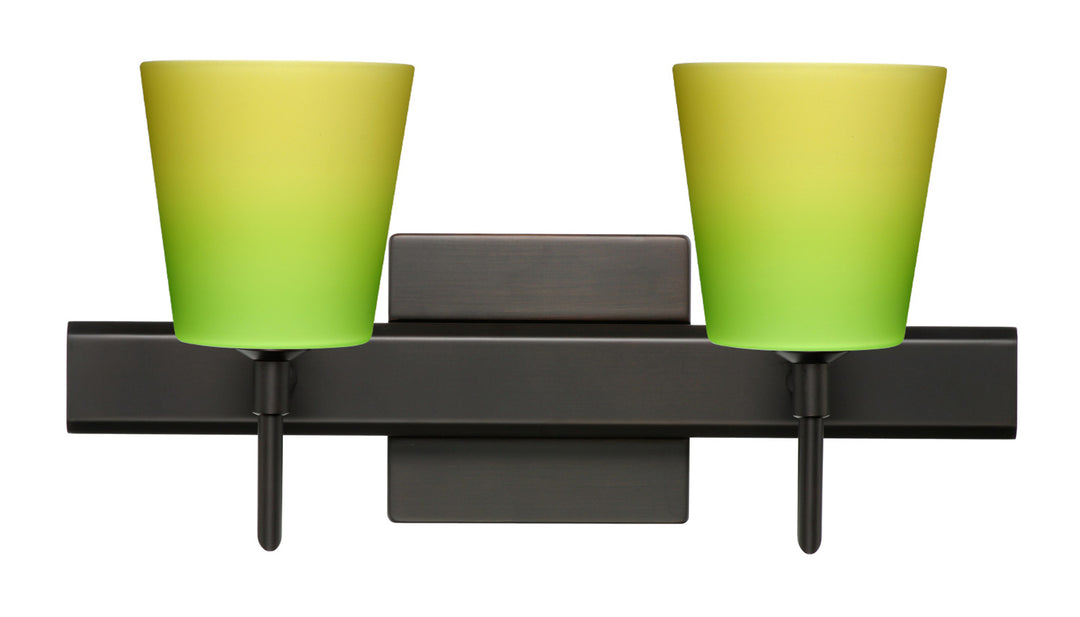 Besa Canto 2SW-5131GY-BR-SQ Bath Vanity Light 15 in. wide - Bronze