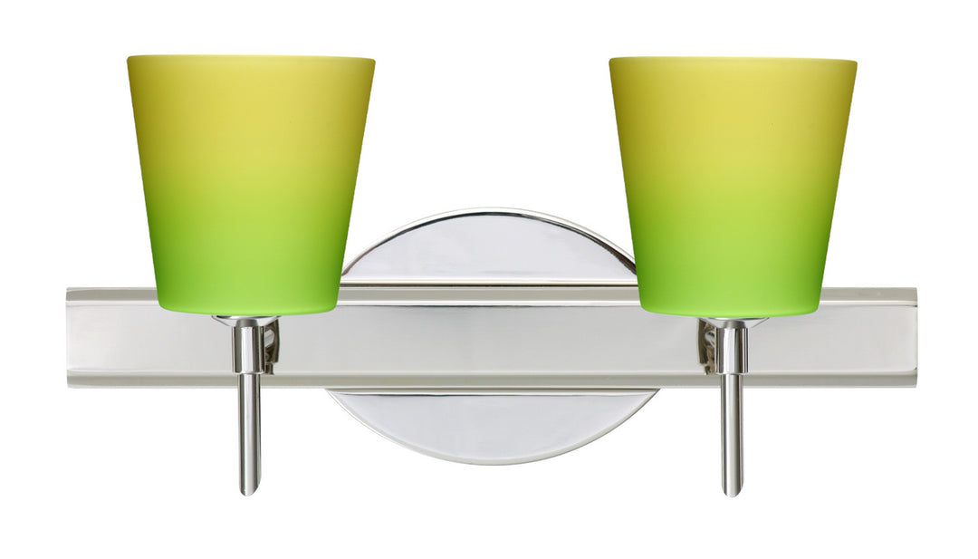 Besa Canto 2SW-5131GY-CR Bath Vanity Light 15 in. wide - Chrome