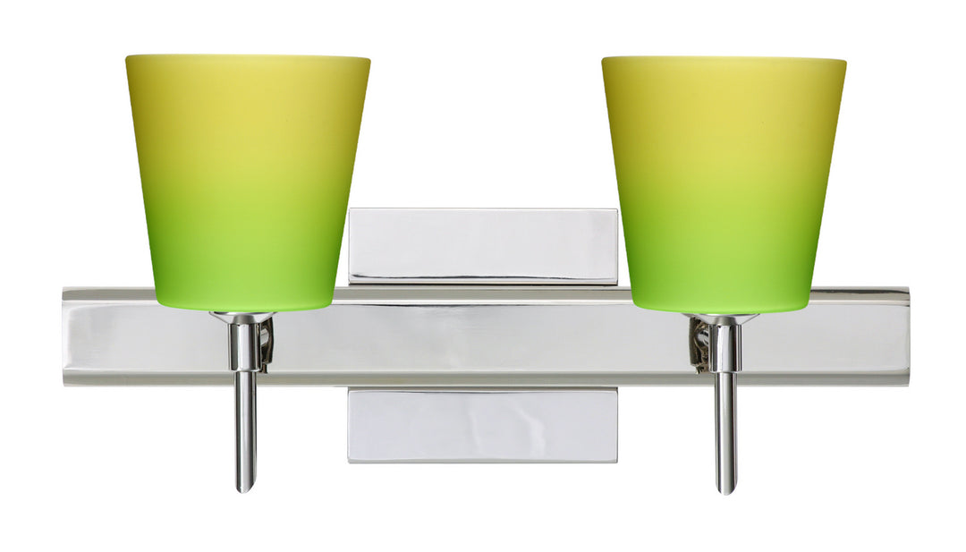 Besa Canto 2SW-5131GY-CR-SQ Bath Vanity Light 15 in. wide - Chrome