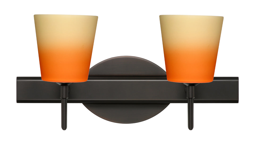 Besa Canto 2SW-5131OP-BR Bath Vanity Light 15 in. wide - Bronze