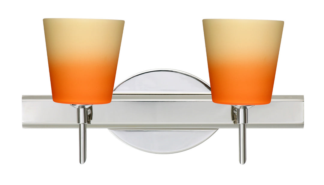 Besa Canto 2SW-5131OP-CR Bath Vanity Light 15 in. wide - Chrome