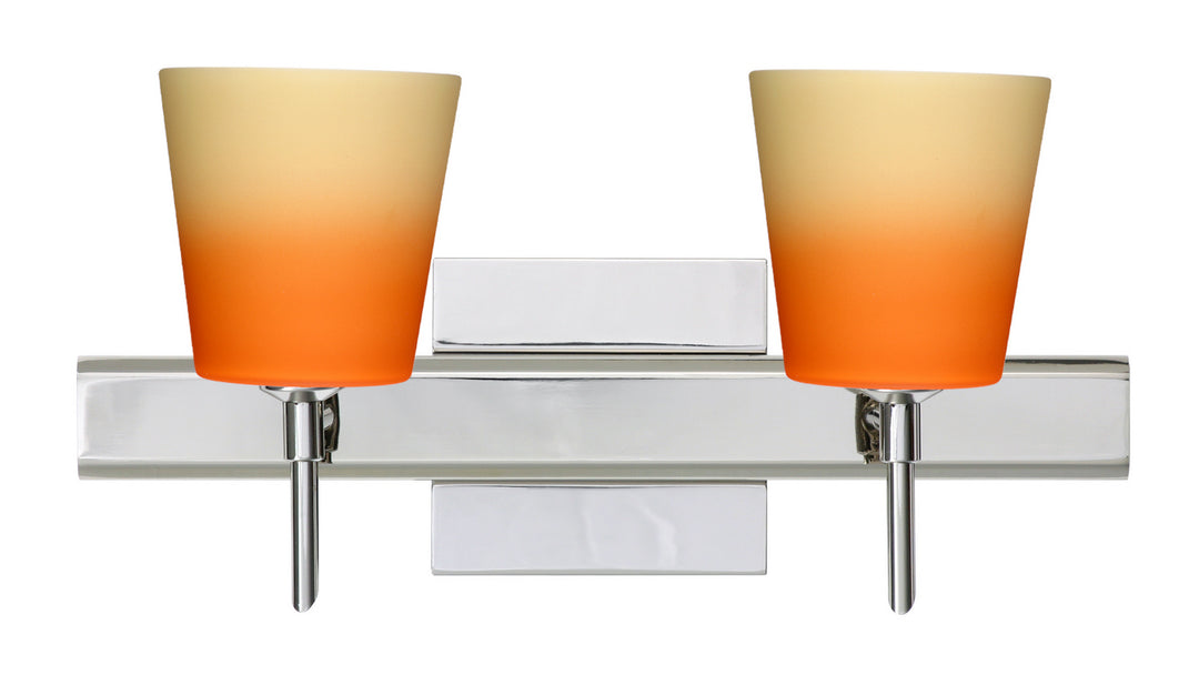 Besa Canto 2SW-5131OP-CR-SQ Bath Vanity Light 15 in. wide - Chrome