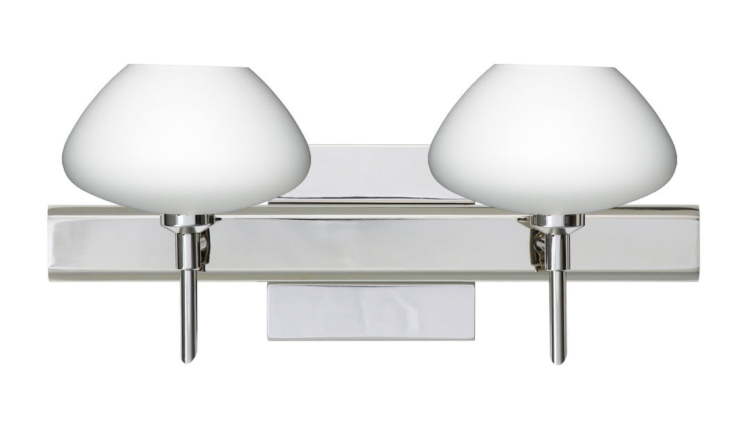 Besa Peri 2SW-541007-CR-SQ Bath Vanity Light 15 in. wide - Chrome
