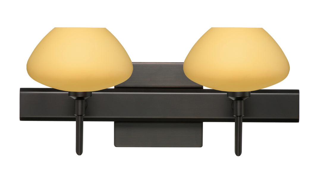 Besa Peri 2SW-5410VM-BR-SQ Bath Vanity Light 15 in. wide - Bronze