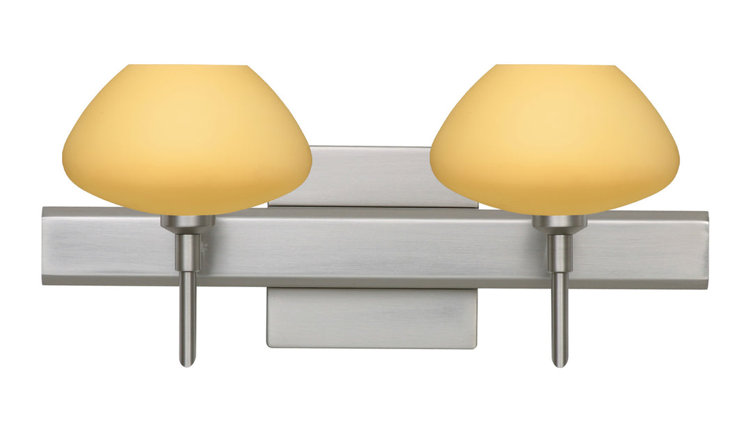 Besa Peri 2SW-5410VM-SN-SQ Bath Vanity Light 15 in. wide - Satin Nickel