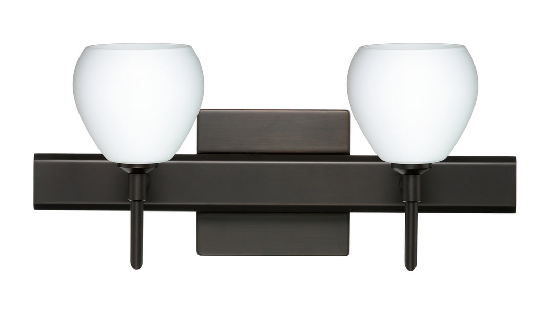 Besa Tay Tay 2SW-560507-BR-SQ Bath Vanity Light 15 in. wide - Bronze