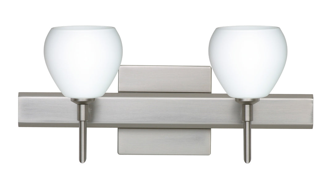 Besa Tay Tay 2SW-560507-SN-SQ Bath Vanity Light 15 in. wide - Satin Nickel