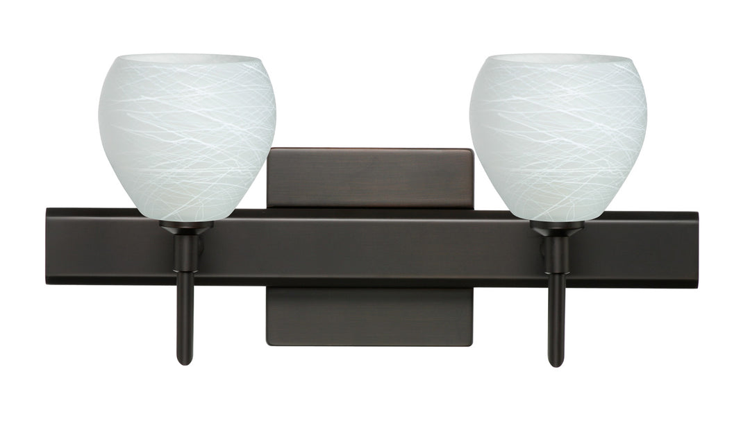 Besa Tay Tay 2SW-560560-BR-SQ Bath Vanity Light 15 in. wide - Bronze