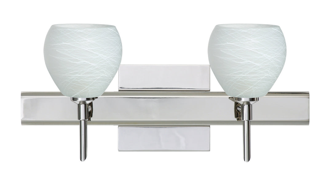 Besa Tay Tay 2SW-560560-CR-SQ Bath Vanity Light 15 in. wide - Chrome