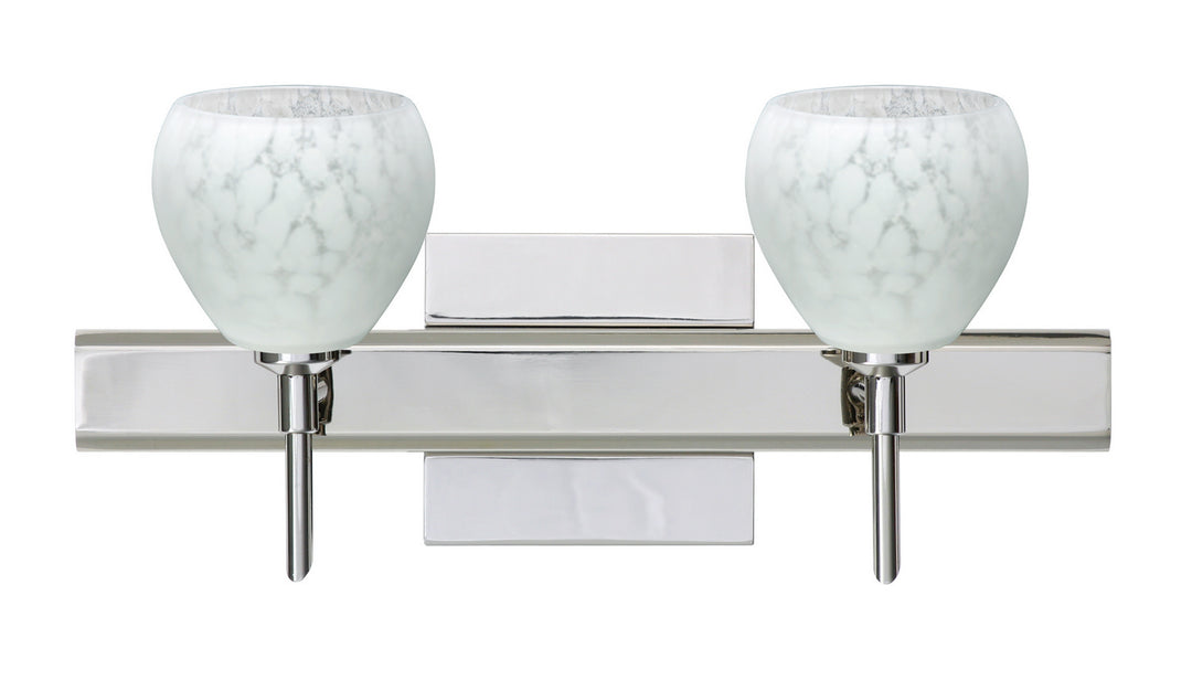 Besa Tay Tay 2SW-560519-CR-SQ Bath Vanity Light 15 in. wide - Chrome