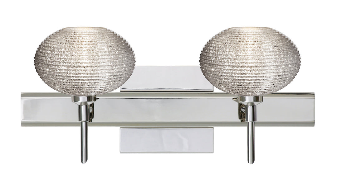 Besa Lasso 2SW-5612GL-CR-SQ Bath Vanity Light 15 in. wide - Chrome