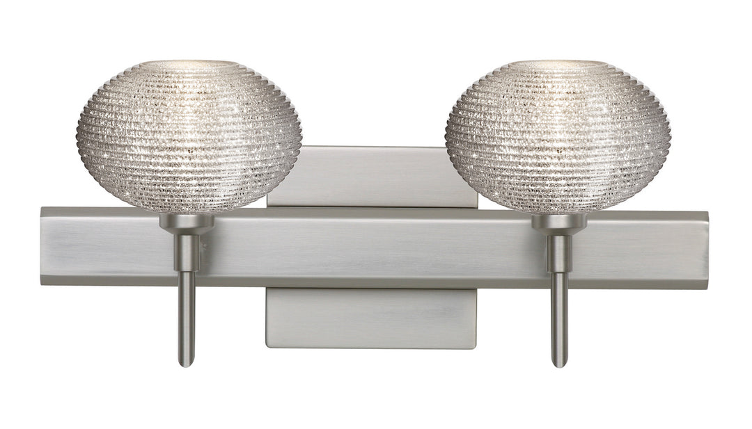 Besa Lasso 2SW-5612GL-SN-SQ Bath Vanity Light 15 in. wide - Satin Nickel