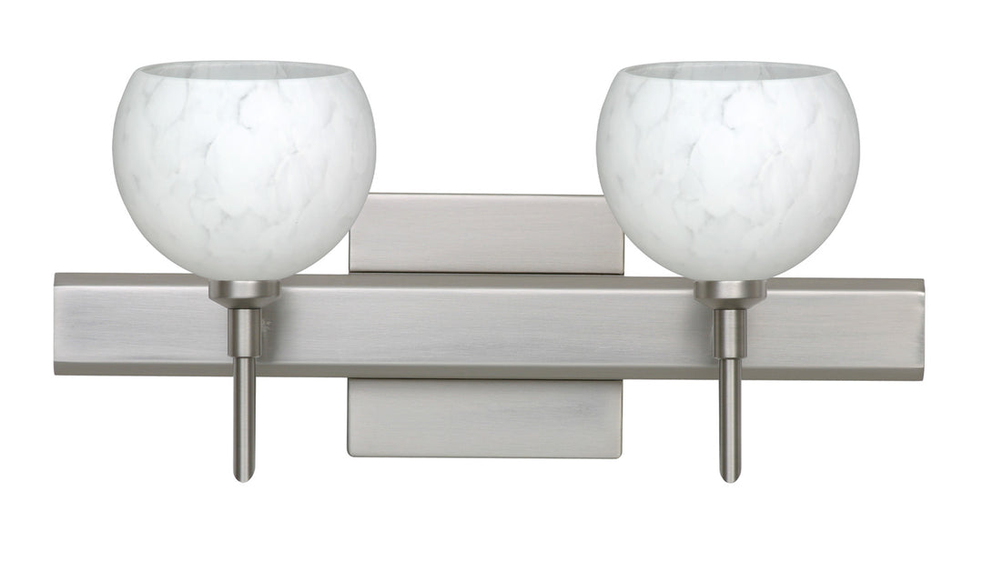 Besa Palla 2SW-565819-SN-SQ Bath Vanity Light 15 in. wide - Satin Nickel