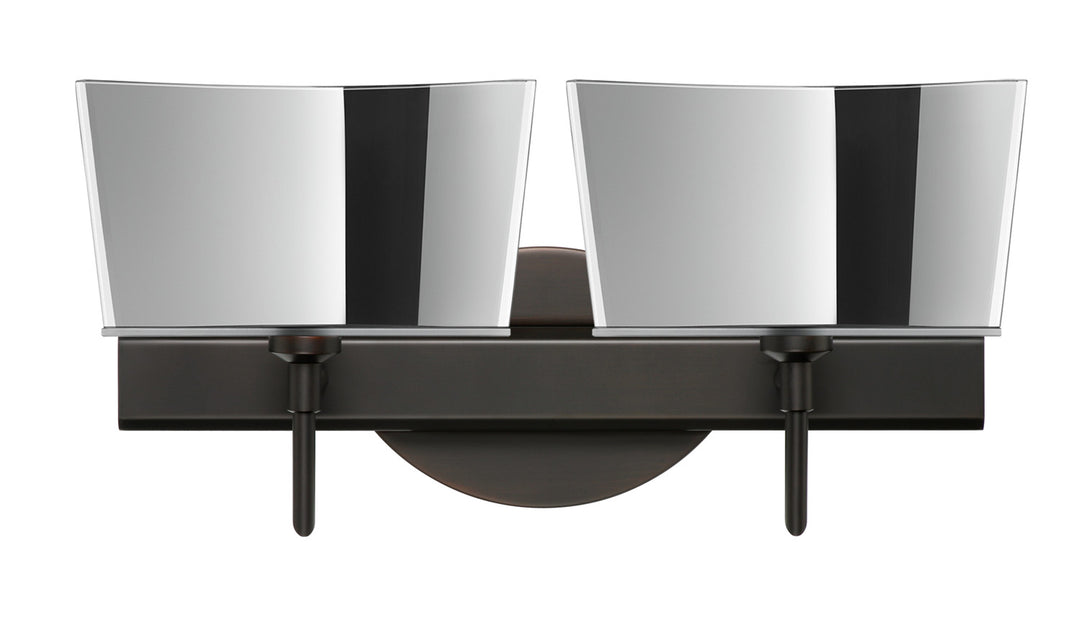 Besa Groove 2SW-6773MR-BR Bath Vanity Light 16 in. wide - Bronze