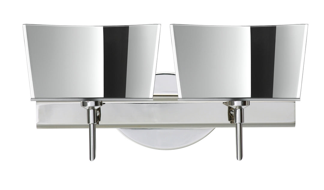 Besa Groove 2SW-6773MR-CR Bath Vanity Light 16 in. wide - Chrome