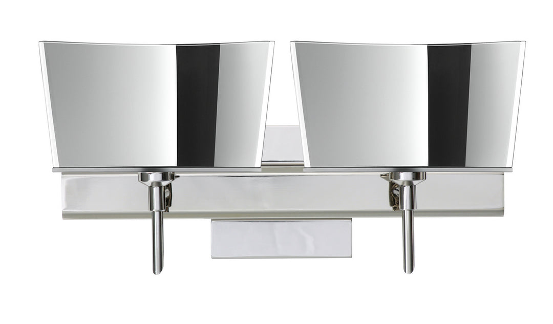 Besa Groove 2SW-6773MR-CR-SQ Bath Vanity Light 16 in. wide - Chrome