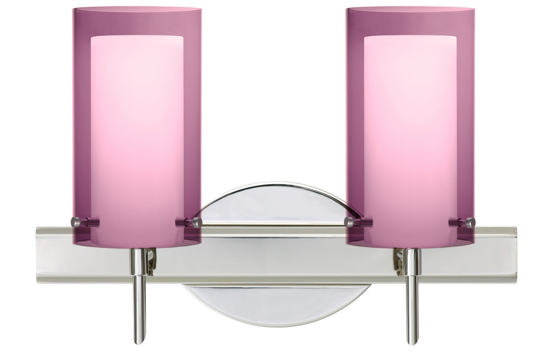 Besa Pahu 2SW-A44007-CR Bath Vanity Light 15 in. wide - Chrome