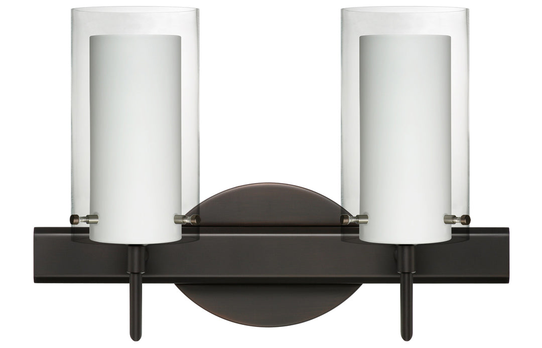Besa Pahu 2SW-C44007-BR Bath Vanity Light 15 in. wide - Bronze
