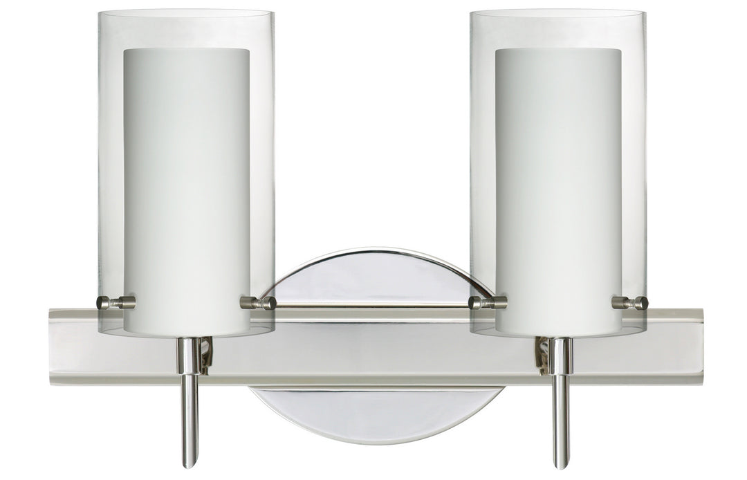 Besa Pahu 2SW-C44007-CR Bath Vanity Light 15 in. wide - Chrome