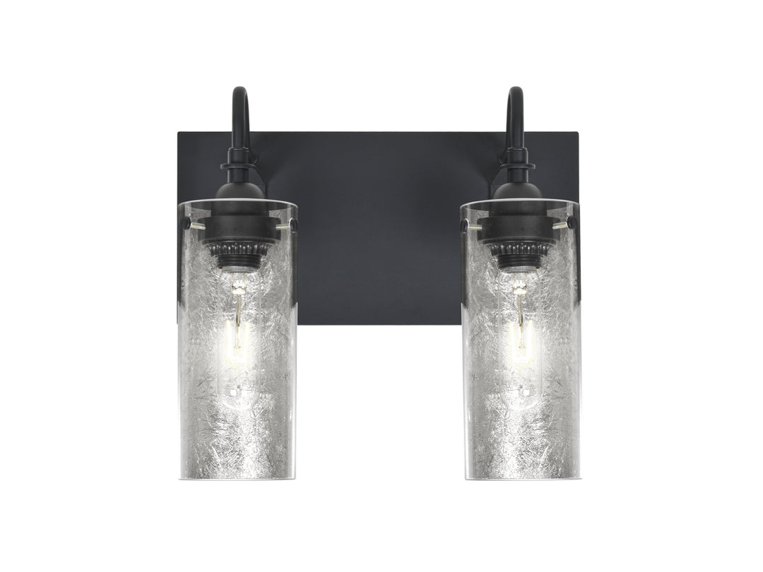 Besa Duke 2WG-DUKESF-BK Bath Vanity Light 13 in. wide - Black