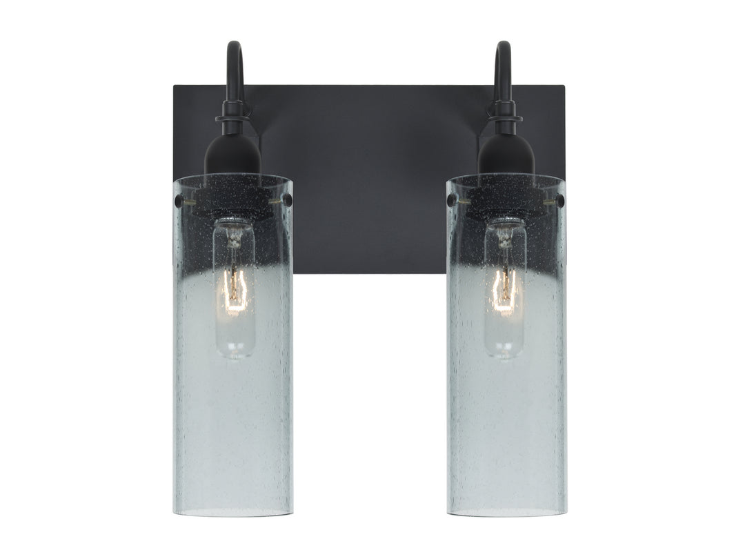 Besa Juni 2WG-JUNI10BL-BK Bath Vanity Light 13 in. wide - Black