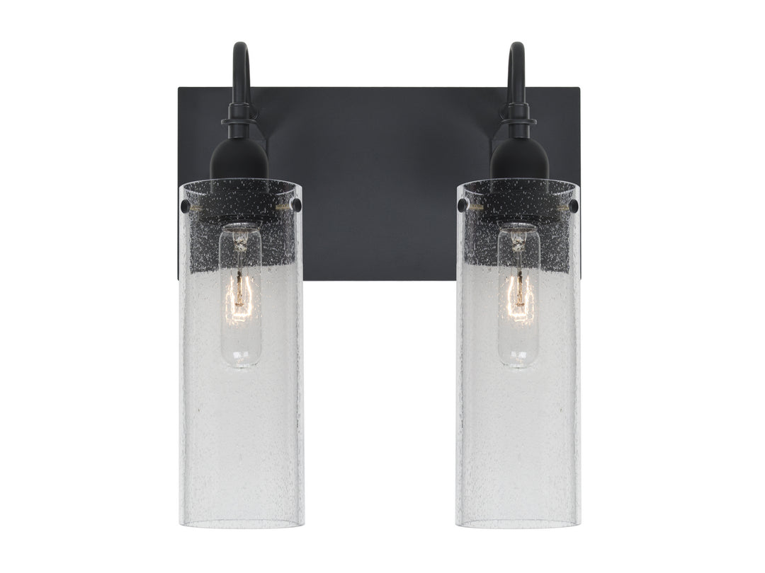 Besa Juni 2WG-JUNI10CL-BK Bath Vanity Light 13 in. wide - Black