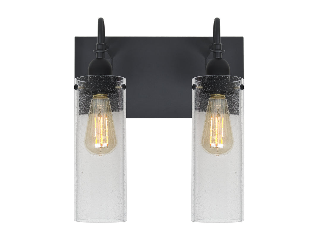 Besa Juni 2WG-JUNI10CL-EDIL-BK Bath Vanity Light 13 in. wide - Black
