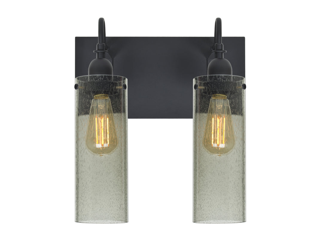 Besa Juni 2WG-JUNI10MS-EDIL-BK Bath Vanity Light 13 in. wide - Black