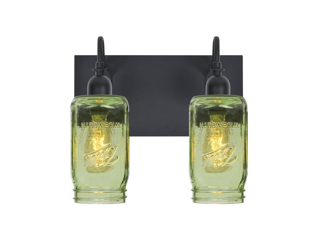 Besa Milo 2WG-MILO4GR-EDIL-BK Bath Vanity Light 13 in. wide - Black