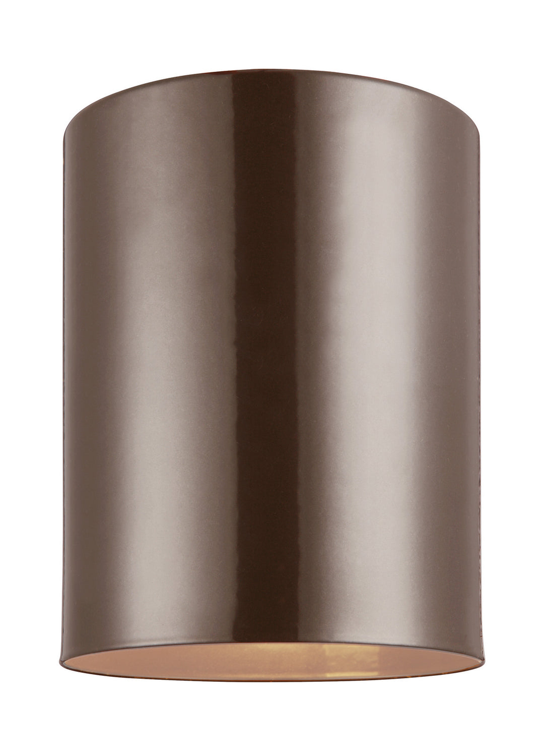 Visual Comfort Studio 7813801EN3-10 Outdoor Cylinders One Light Outdoor Flush Mount Outdoor Bronze / Dark