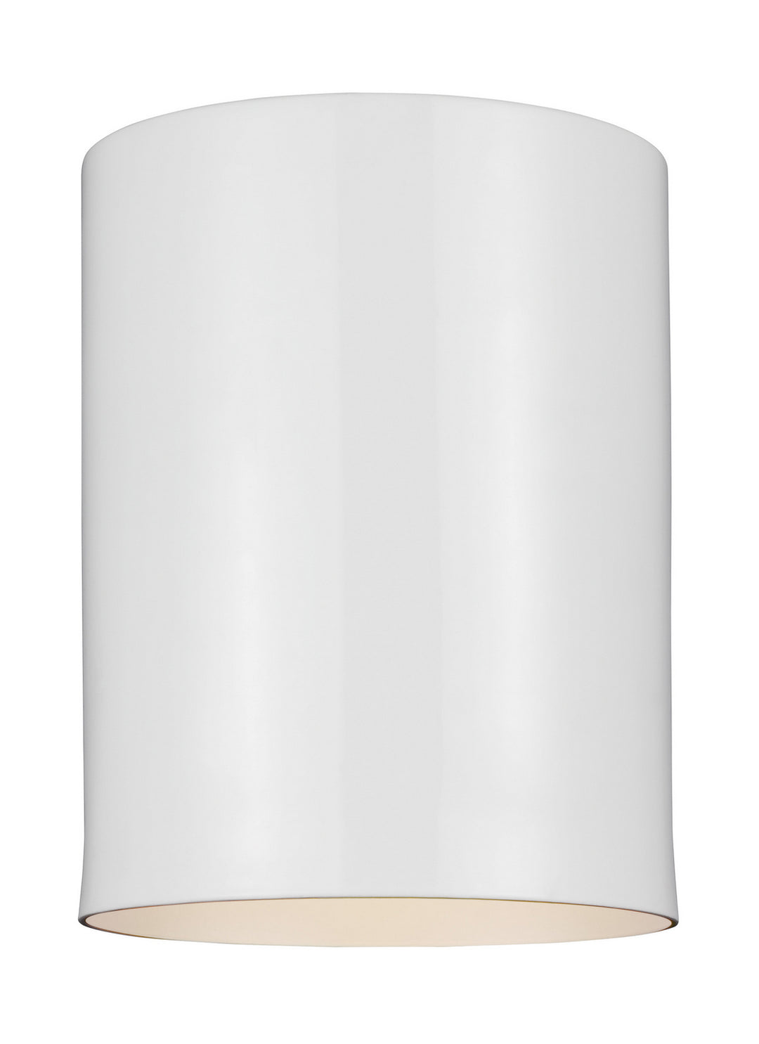 Visual Comfort Studio 7813801EN3-15 Outdoor Cylinders One Light Outdoor Flush Mount Outdoor White