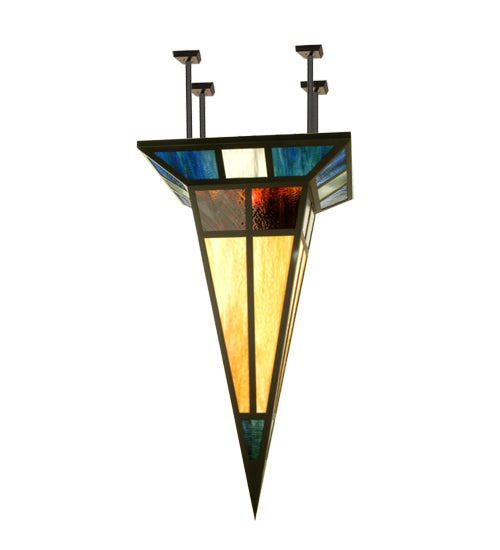 Meyda Tiffany Polaris 78162 Ceiling Light - Black/Glass