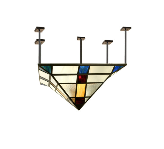 Meyda Tiffany Polaris 78190 Ceiling Light - Black/Glass