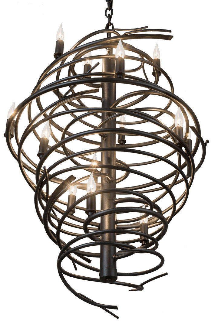 Meyda Tiffany Cyclone 181100 Chandelier Light - Vintage Copper