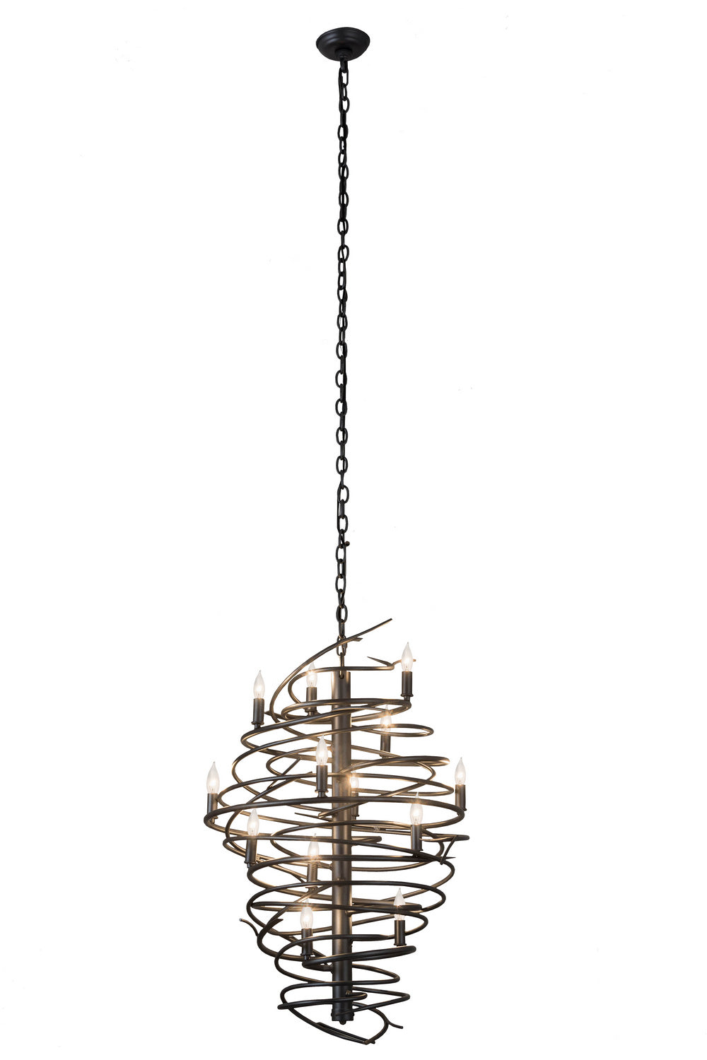 Meyda Tiffany Cyclone 181100 Chandelier Light - Vintage Copper