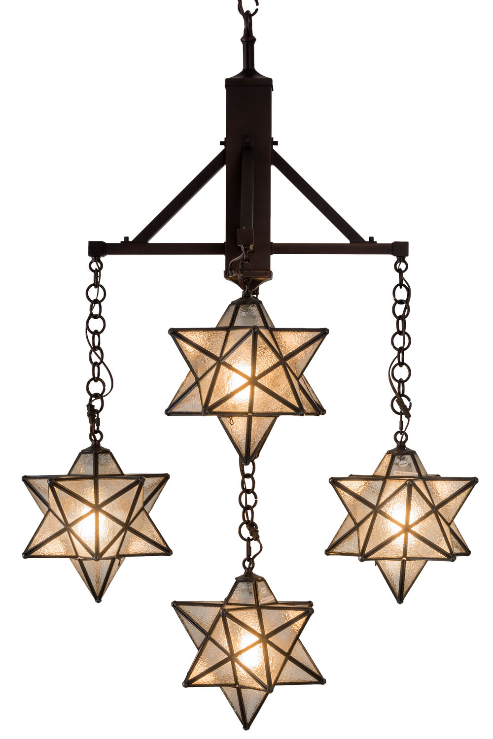 Meyda Tiffany Moravian Star 184367 Chandelier Light - Mahogany Bronze