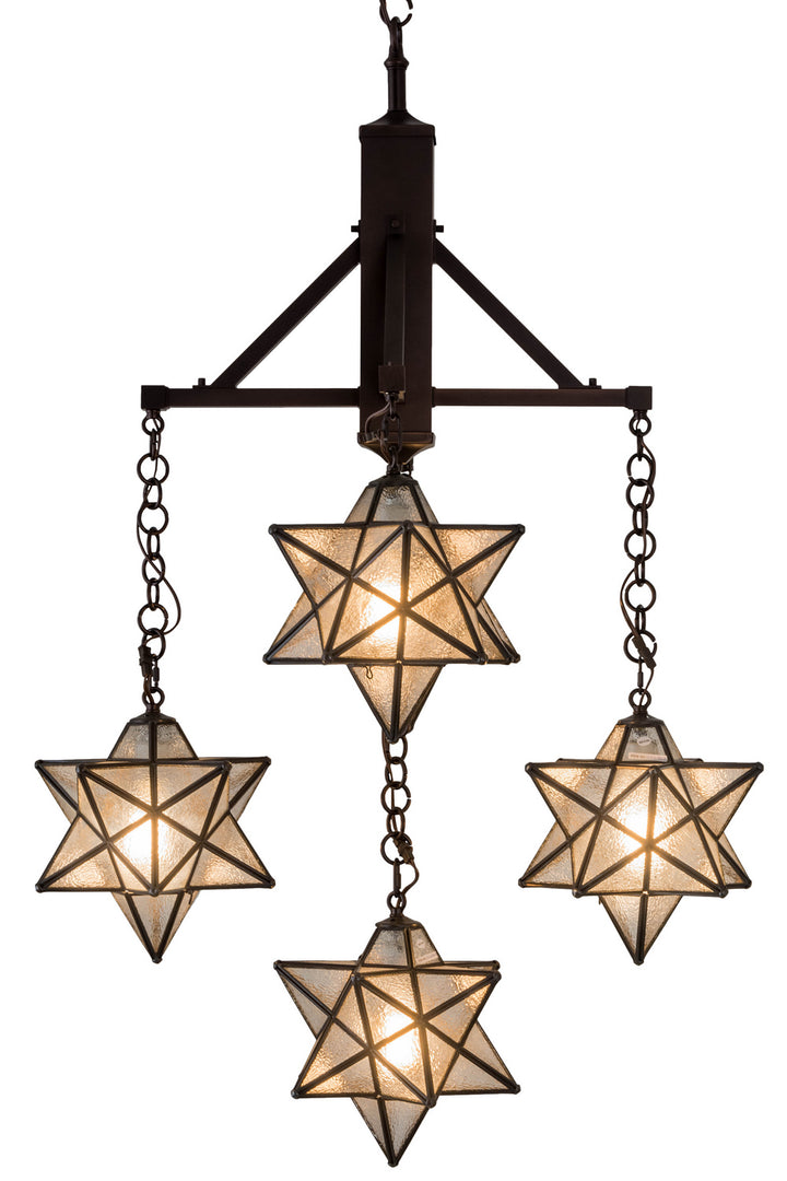 Meyda Tiffany Moravian Star 184367 Chandelier Light - Mahogany Bronze