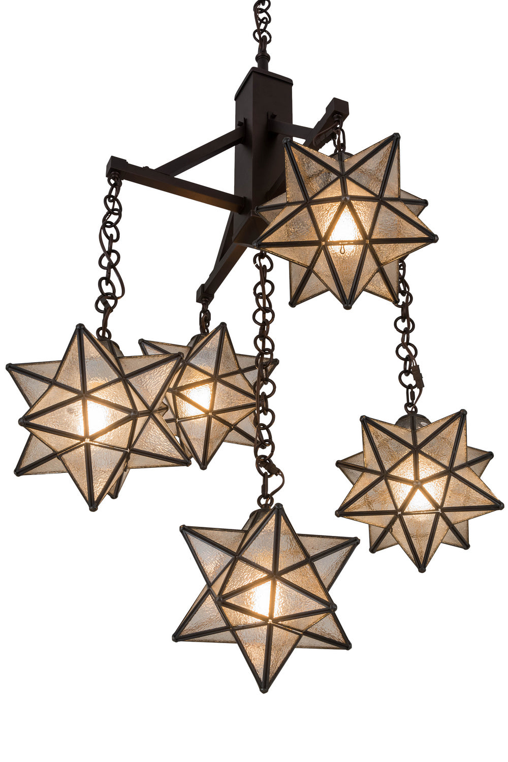 Meyda Tiffany Moravian Star 184367 Chandelier Light - Mahogany Bronze