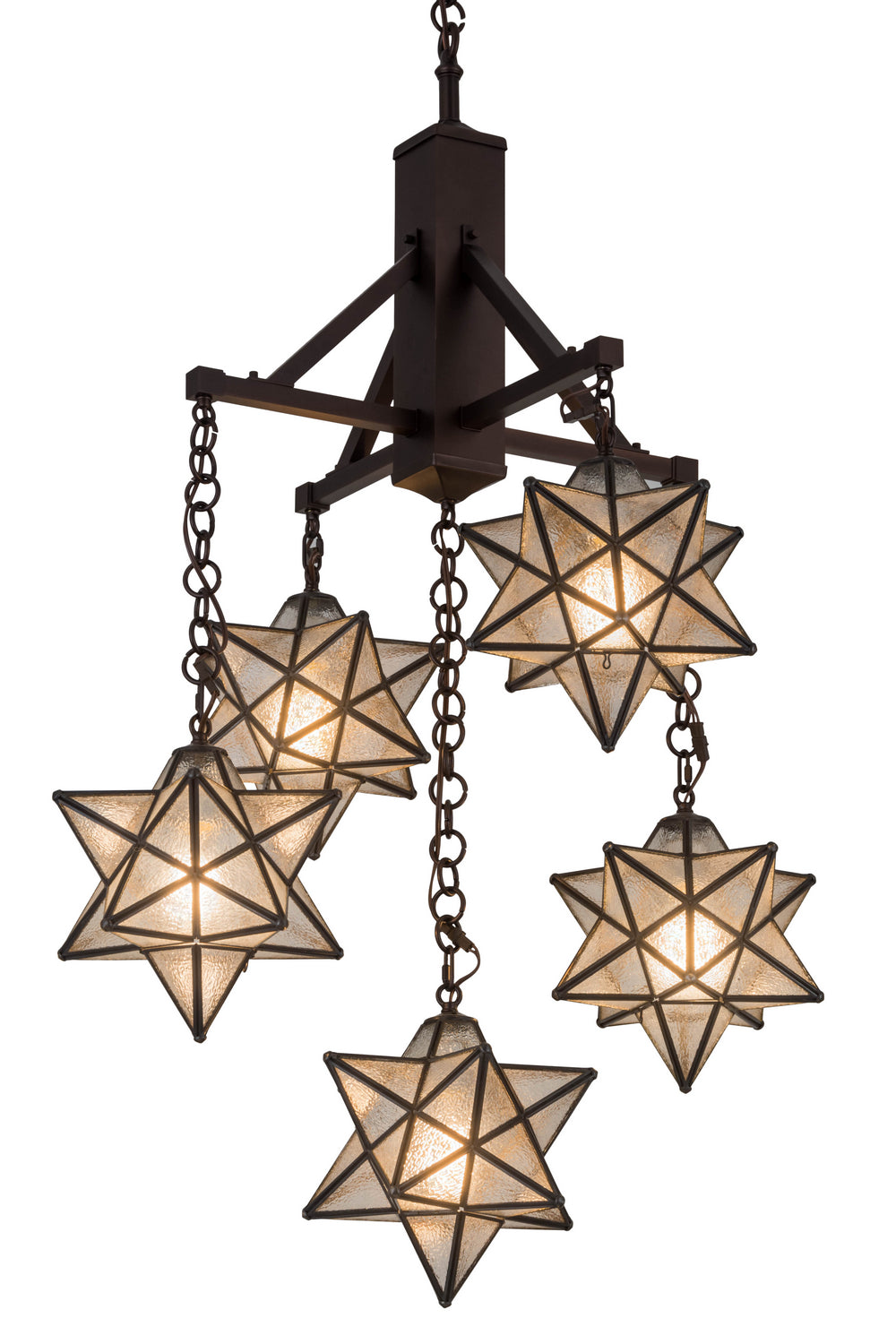 Meyda Tiffany Moravian Star 184367 Chandelier Light - Mahogany Bronze