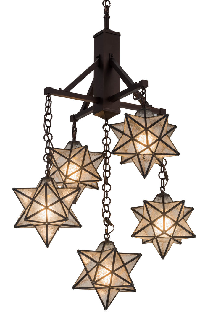 Meyda Tiffany Moravian Star 184367 Chandelier Light - Mahogany Bronze