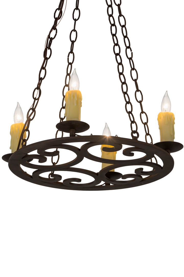 Meyda Tiffany Ashley 184774 Chandelier Light - Rust