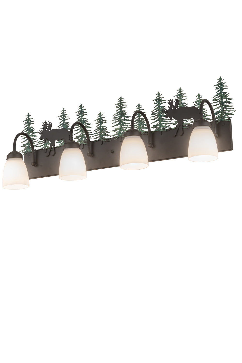 Meyda Tiffany Wandering Moose 185875 Bath Vanity Light 35 in. wide - Oil Rubbed Bronze