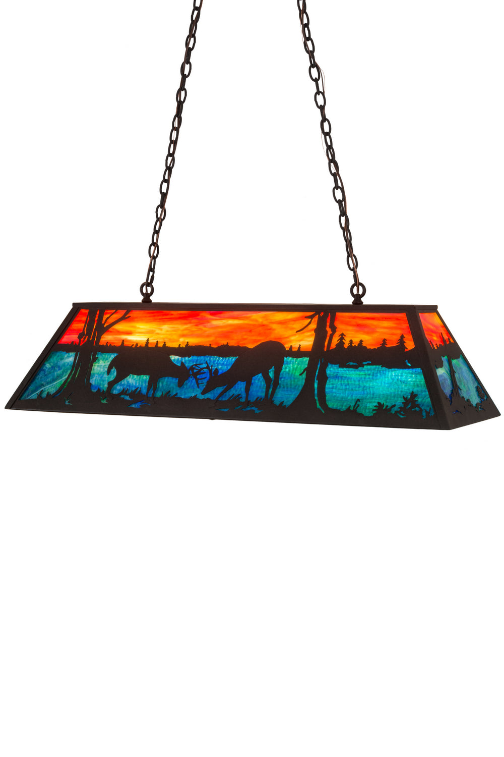 Meyda Tiffany Battling Bucks 185974 Pendant Light - Rust