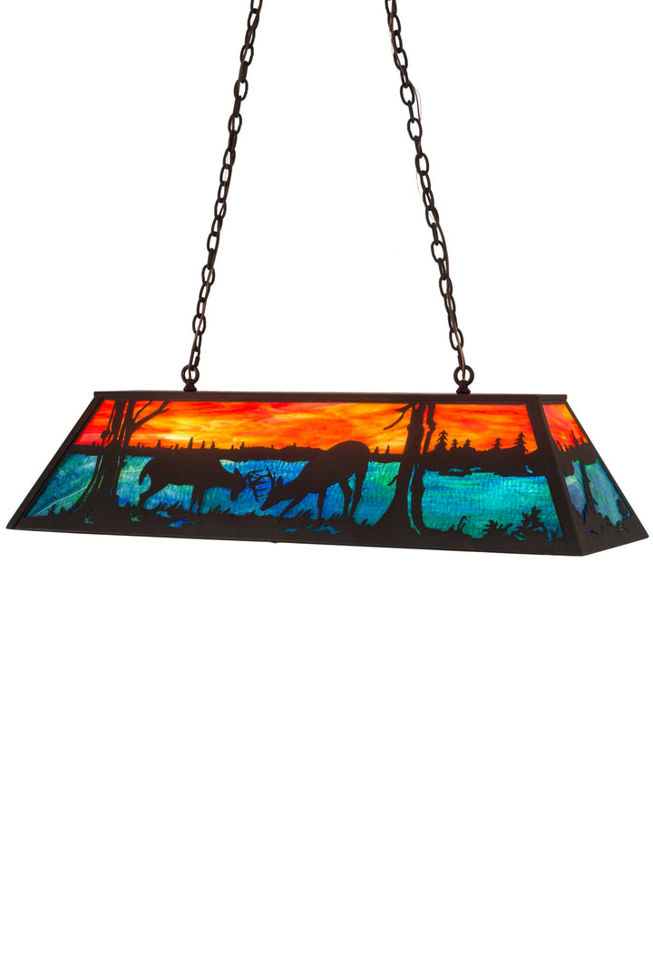 Meyda Tiffany Battling Bucks 185974 Pendant Light - Rust